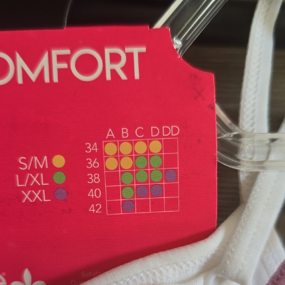 Lily of France Seamless Comfort Bralette - Pink and White - Picture 12 of 14
